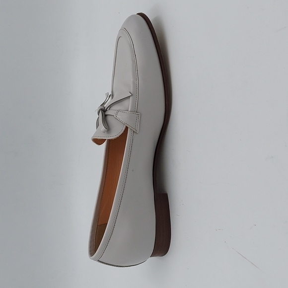 J Crew Womens Light gray leather bow academy loafers - Picture 4 of 9